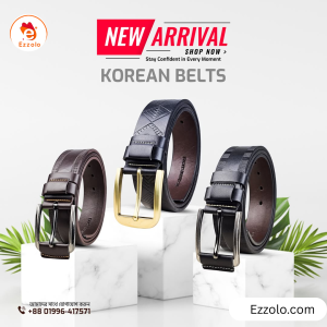 Korean Leather 3pics belt combo pack